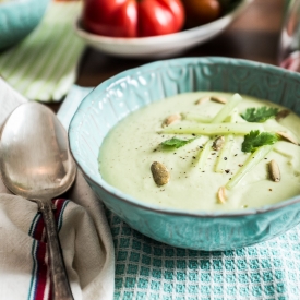 Chilled Avocado-Cucumber Soup