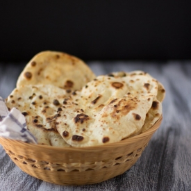 Homemade Naan w/ Chole Masala