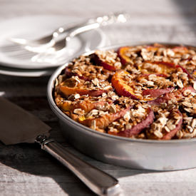 Nectarine-Topped Oatmeal Cake