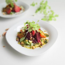 Charred Rainbow Beet Salad