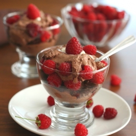 Chocolate Mousse Raspberry Parfaits