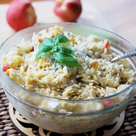 Grilled Peach Orzo Salad