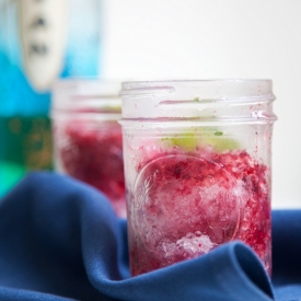 Spiked Berry-Mint Granitas