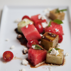 Watermelon and Cucumber Salad