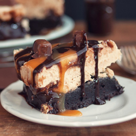 Snickers Brownie Ice Cream Cake