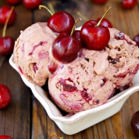 Chocolate Cherry Frozen Yogurt