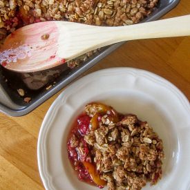 Nectarine & Raspberry Crisp