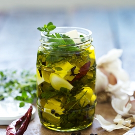 Garlicky Marinated Soft Feta