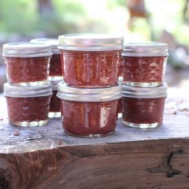 Rhubarb Jam with Ginger and Lime