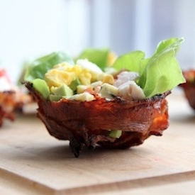 Cobb Salad in Bacon Bowls