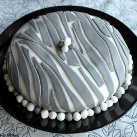 Zebra Fondant Cake