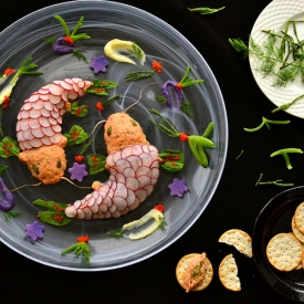 Koi Fish Shaped Salmon Rillettes