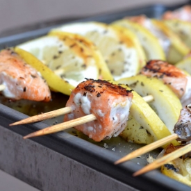 Lemon Salmon Kebabs