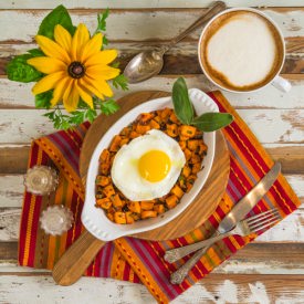 Sweet Potato Hash w/ Bacon and Sage