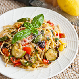 Summer Linguine w/Grilled Veggies