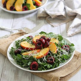 Peach & Cherry Watercress Salad