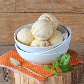 Peach Mascarpone Ice Cream