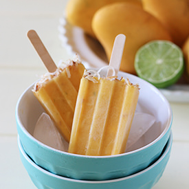 Mango & Toasted Coconut Popsicles