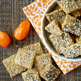 Raw Vegan Habanero Pepper Crackers