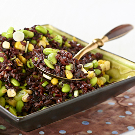 Black Rice, Corn, and Edamame Salad