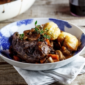 Beef Shin Stew with Dumplings