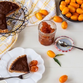 Almond, Chocolate & Cumquat Tart