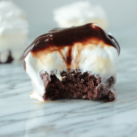 Fudge Brownie Ice Cream Cupcakes