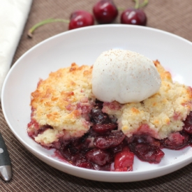 Brandied Cherry Cobbler