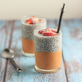 Mango Strawberry Chia Pudding