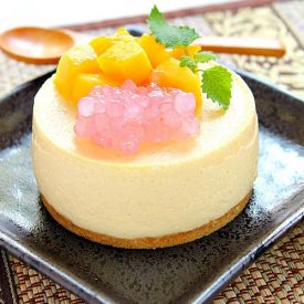 Mango-Sago Mousse Cake