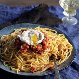 Pasta and Fried Eggs