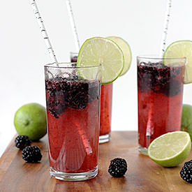 Fizzy Blackberry Limeade