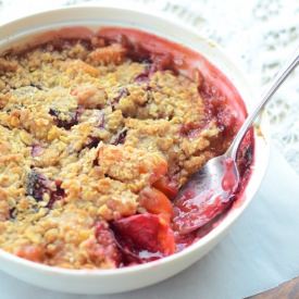 Quick Stone Fruit Crisp