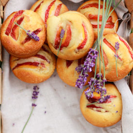 Nectarine and Lavender Muffins