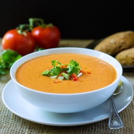 Creamy Gazpacho (Vegan, Gluten-free)