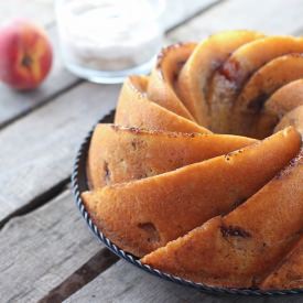 Balsamic Peach Bundt Cake