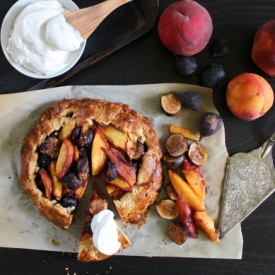 Peach Fig Galette with Coconut Whip