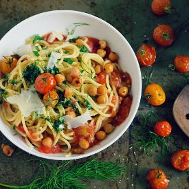 Roasted Tomato Spaghetti + Dill