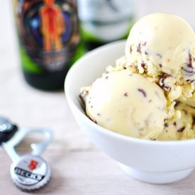 Beer Ice Cream with Pretzels