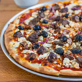 Lamb Souvlaki Pizza