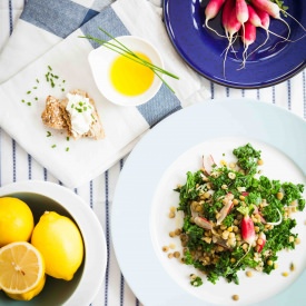 Green Lentil and Kale Salad