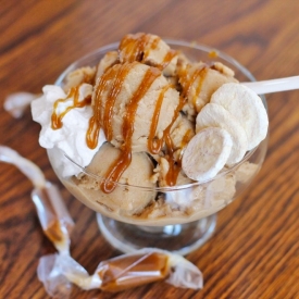 Vegan Banana Caramel Ice Cream