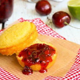 Sweet Cherry Freezer Jam with Lime