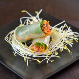 Spicy Asian Slaw Summer Rolls