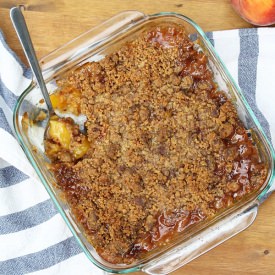 Peach Crisp with Gingersnap Crumble