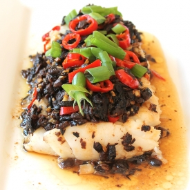 Steamed Cod & Black Beans & Chilli