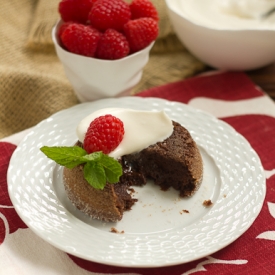 Lava Cakes with Kahlua Cream