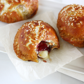 Brie + Jam Pretzel Hand Pies