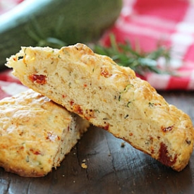 Zucchini, Asiago, and Tomato Scones