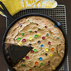 Chocolate Chip and M&M Cookie Pie